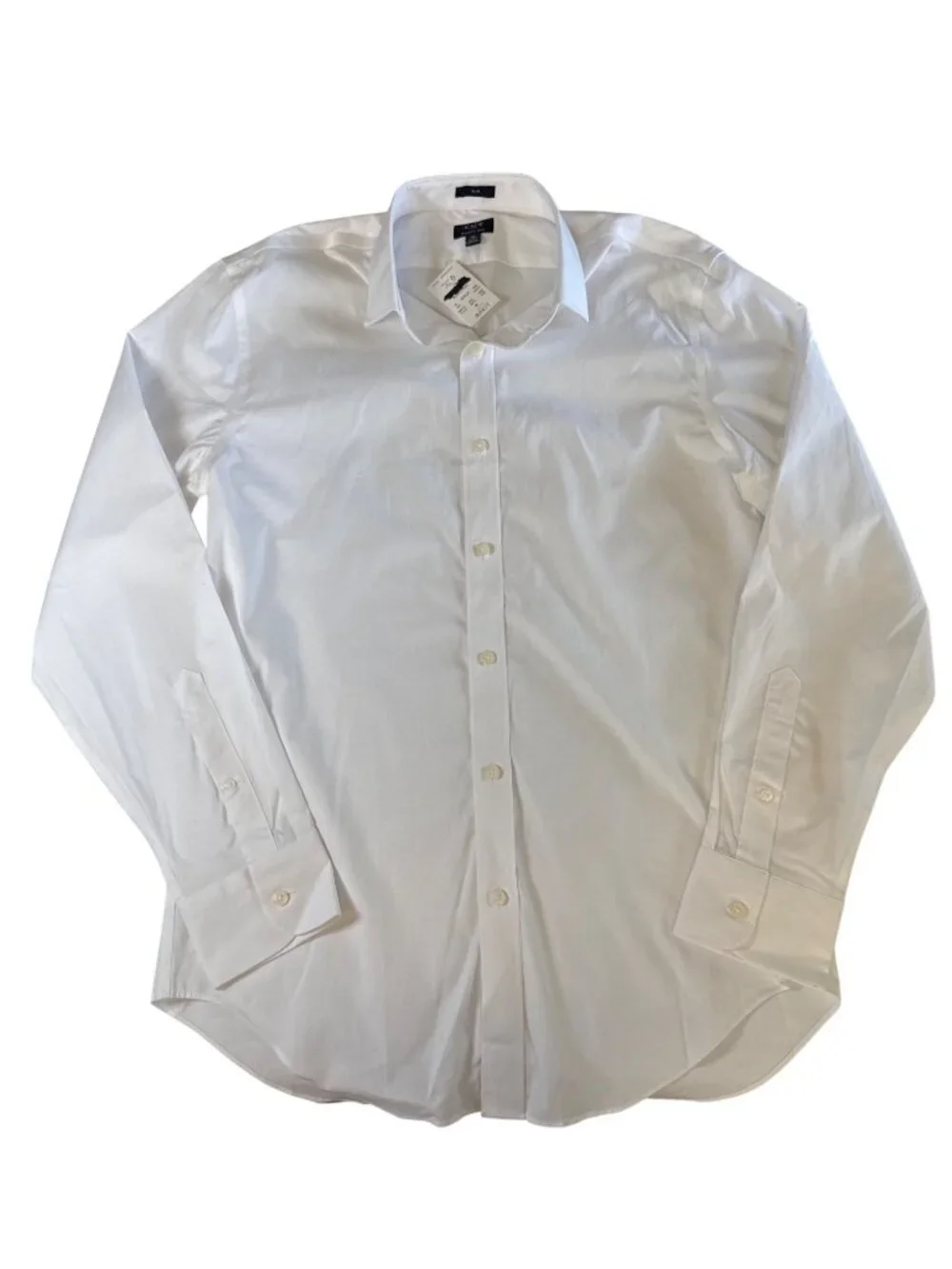 J Crew Mens Wrinkle-Free Dress Shirt~Size M 15-15.5~White Slim Fit NWT L17 25